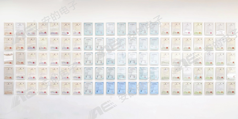 安的电子专利墙