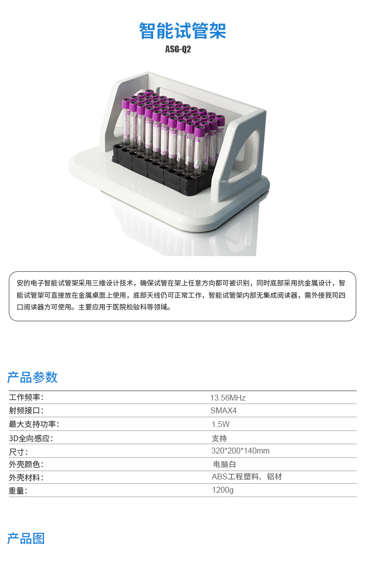 RFID读写器,高频智能试管架天线,RFID天线,RFID手持机